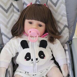 19inch 48cm Cute Real Life Reborn Baby Doll in Silicone Vinyl and Stuffed Cloth